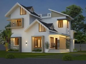1639 Square Feet 4 Bedroom Colonial Style Two Floor House and Plan