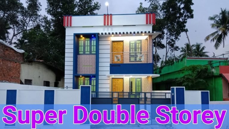 1650 Square Feet 3 Bedroom Double Storey Modern House at 4.5 Cent Land