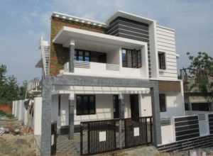 2000 Square Feet 4 Bedroom Modern Two Floor House at 4 Cent Land
