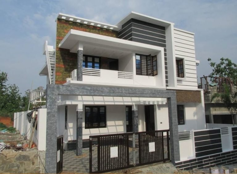 2000 Square Feet 4 Bedroom Modern Two Floor House at 4 Cent Land