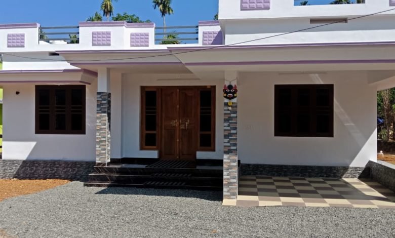 860 Square Feet 2 Bedroom Single Floor Kerala Style House and Plan