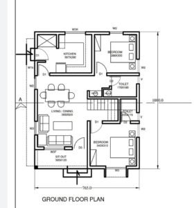 1102 Sq Ft 3 Bedroom Two Floor Modern House Design