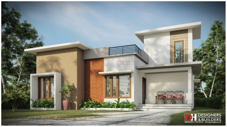 1234 Sq Ft 3BHK Modern Simple Single Floor Beautiful House