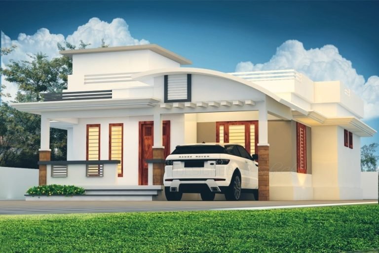 1300 Square Feet 2 Bedroom Modern Single Floor House and Plan