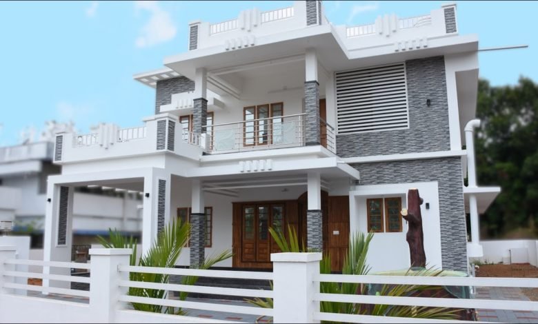 2130 Sq Ft 4BHK Double Floor Modern House at 10.6 Cent Land