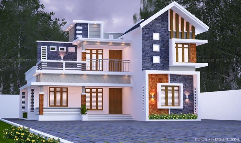 2170 Sq Ft 4BHK Contemporary Style Two Floor Modern Beautiful House