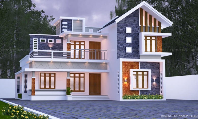 2170 Sq Ft 4BHK Contemporary Style Two Floor Modern Beautiful House