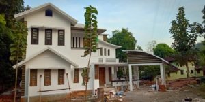 2200 Sq Ft 4BHK Contemporary Style Two Floor House Plan