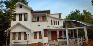 2200 Sq Ft 4BHK Contemporary Style Two Floor House Plan