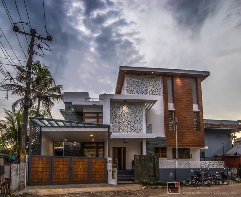 2500 Square Feet 4 Bedroom Modern Two Floor Home and Plan