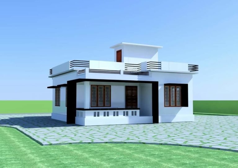 900 Sq Ft 2 Bedroom Single Floor Low Budget Modern House and Plan