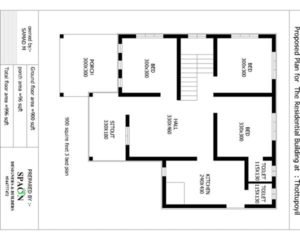 996 Sq Ft 3BHK Low Budget Single Floor House and Plan