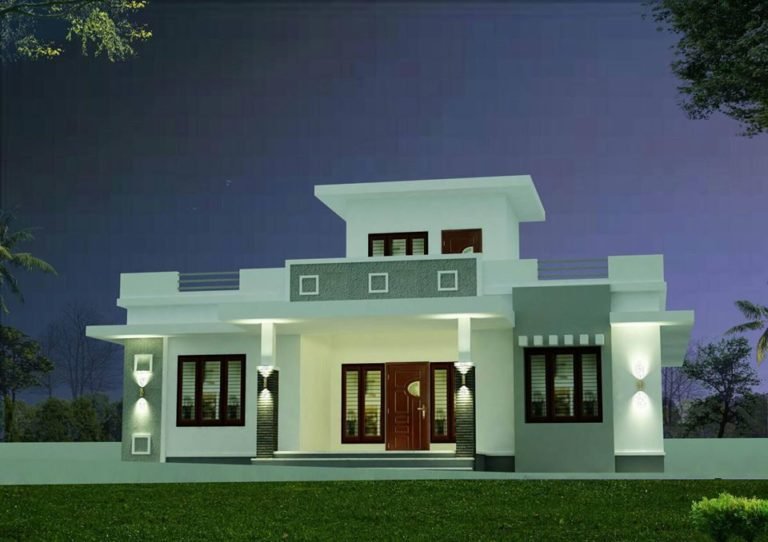 1084 Sq Ft 3BHK Contemporary Style One Floor House and Plan, 18 Lacks
