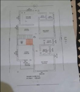 1152 Sq Ft 2BHK Single Floor Modern House and Plan