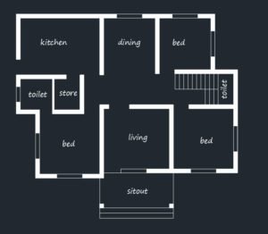 1200 Sq Ft 3BHK Contemporary Single Floor Modern House and Plan, 20 Lacks
