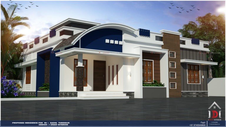 1215 Sq Ft 3BHK Contemporary Style Single Floor House and Plan, Cost 17 Lacks