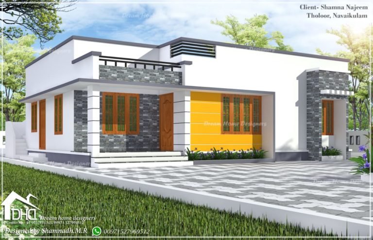 1241 Sq Ft 3BHK Single Floor Low Budget Beautiful House and Plan, 18.50 Lacks