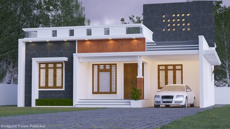 1260 Sq Ft 3BHK Contemporary Style Single-Storey House Plan