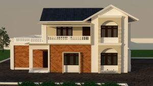 1293 Sq Ft 3BHK Two Storey Colonial Style Beautiful House and Plan