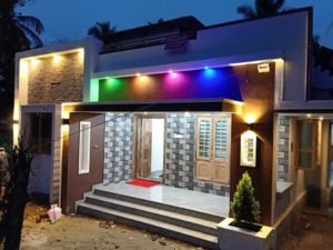 1300 Sq Ft 3BHK Contemporary Style Single Storey House Plan