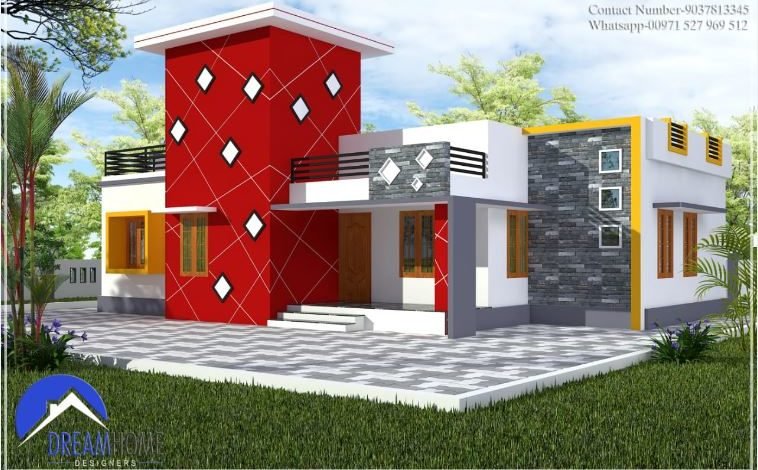 1302 Sq Ft 3BHK Single Floor Low Budget House and Plan, Cost 16 Lacks