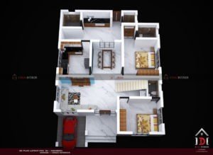 1375 Sq Ft 2BHK Beautiful Single Storey House and Plan, Cost 18 Lacks