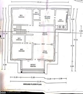 1375 Sq Ft 2BHK Traditional Style Single-Storey House Plan