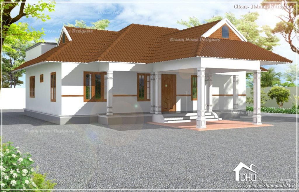 1424 Sq Ft 3BHK Traditional Style Single Floor Beautiful House and Plan