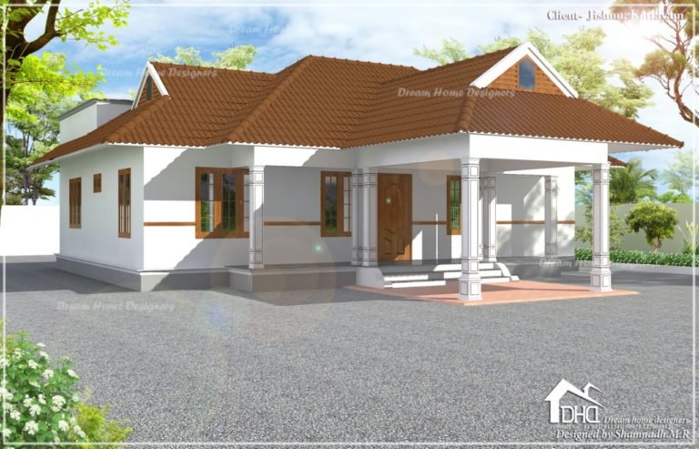1424 Sq Ft 3BHK Traditional Style Single Floor Beautiful House and Plan