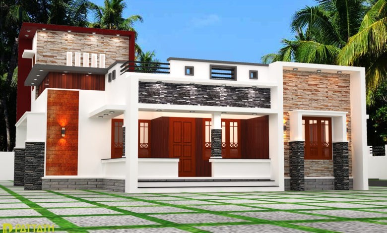 1458 Sq Ft 3BHK Contemporary Style Single Storey House and Plan