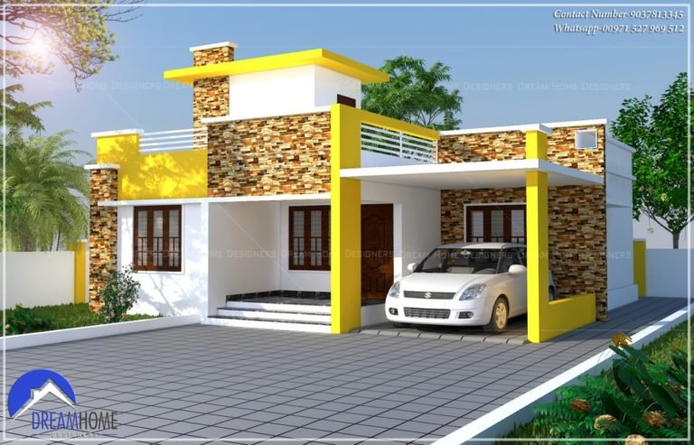 1460 Sq Ft 3BHK Single Floor Modern House and Plan, Cost 22 Lacks