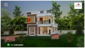 1483 Sq Ft 3BHK Contemporary Style Two-Floor Modern House Plan