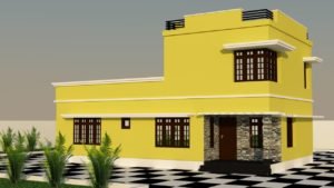 1508 Sq Ft 3BHK Modern Double-Storey House Design free Plan