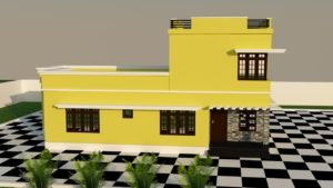 1508 Sq Ft 3BHK Modern Double-Storey House Design free Plan