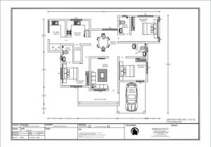 1530 Sq Ft 3BHK Semi Contemporary Style Single-Storey House and Plan