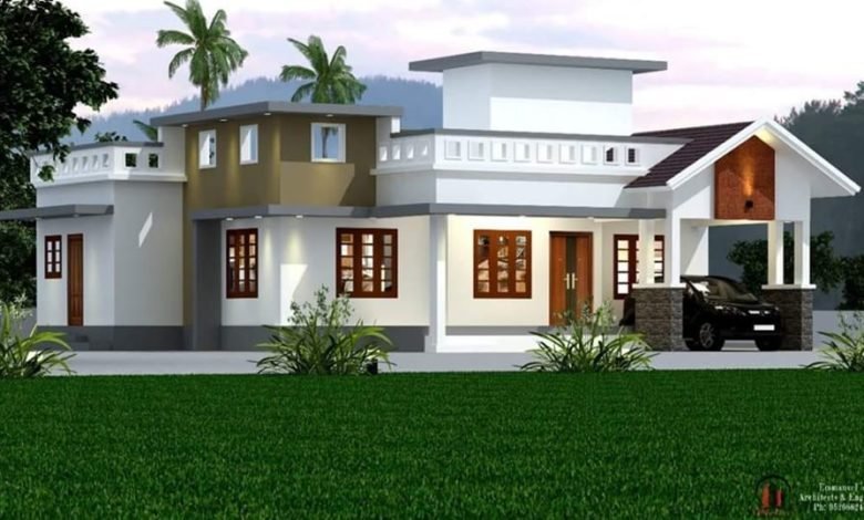 1530 Sq Ft 3BHK Semi Contemporary Style Single-Storey House and Plan