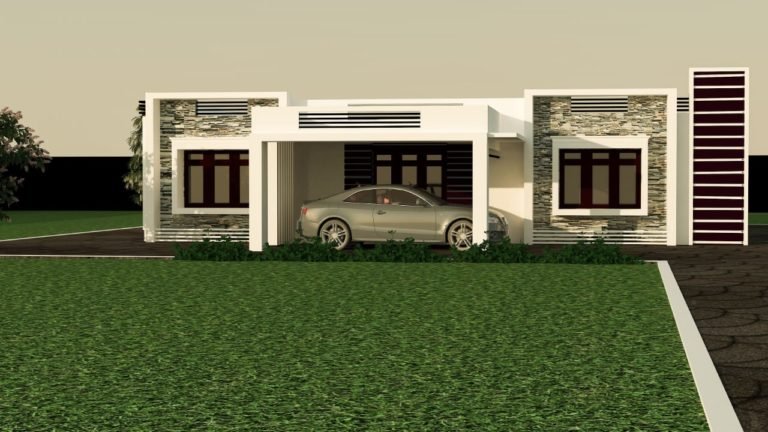 1637 Sq Ft 3BHK Contemporary Style Single Floor Modern House and Plan