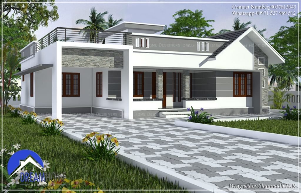 1686 Sq Ft 3BHK Contemporary Mixed Roof Modern House and Plan, 18 Lacks