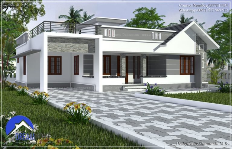 1686 Sq Ft 3BHK Contemporary Mixed Roof Modern House and Plan, 18 Lacks