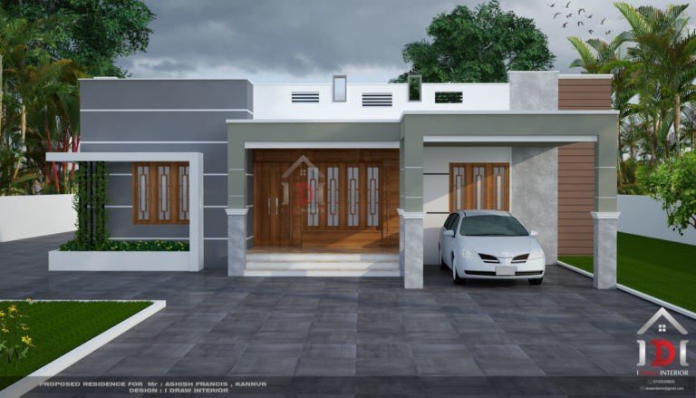 1850 Sq Ft 4BHK Single Floor Modern House and Plan, 24 Lacks