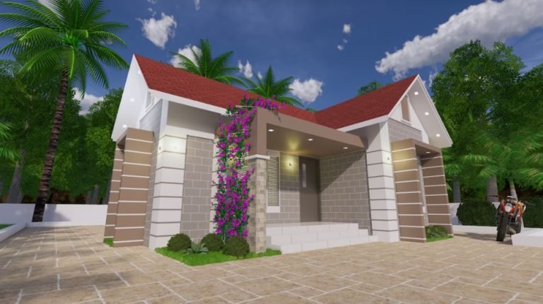 680 Sq Ft 2BHK Traditional Style Single Storey Beautiful House and Plan