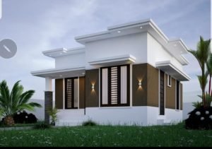 696 Sq Ft 2BHK Modern Single-Storey Beautiful House and Plan