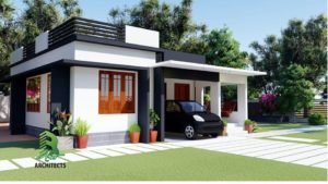 708 Sq Ft 2BHK Single-Storey Beautiful Modern House at 6 Cent Plot