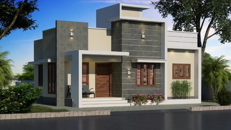 750 Sq Ft 2BHK Single Floor Contemporary Style House and Plan