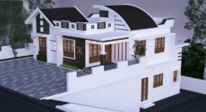 1400 Sq Ft 4BHK Contemporary Style Double Storey Modern House Design