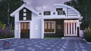 1400 Sq Ft 4BHK Contemporary Style Double Storey Modern House