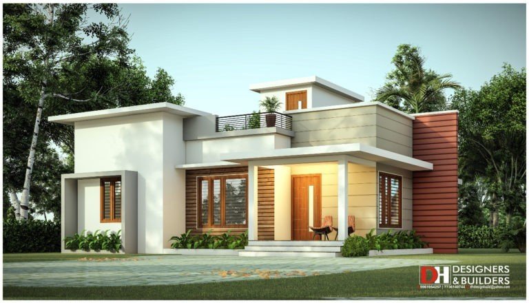 974 Sq Ft 2BHK Simple Single-Storey Beautiful House and Plan
