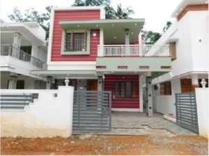 1800 Sq Ft 3BHK Contemporary Style Two Floor House at 4 Cent Land