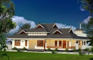 Kerala Traditional Style 4 Bedroom Single-Storey Beautiful House and Plan