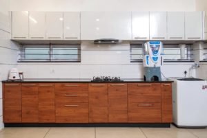 1000 Sq Ft 3BHK Contemporary Style Single-Storey House kitchen